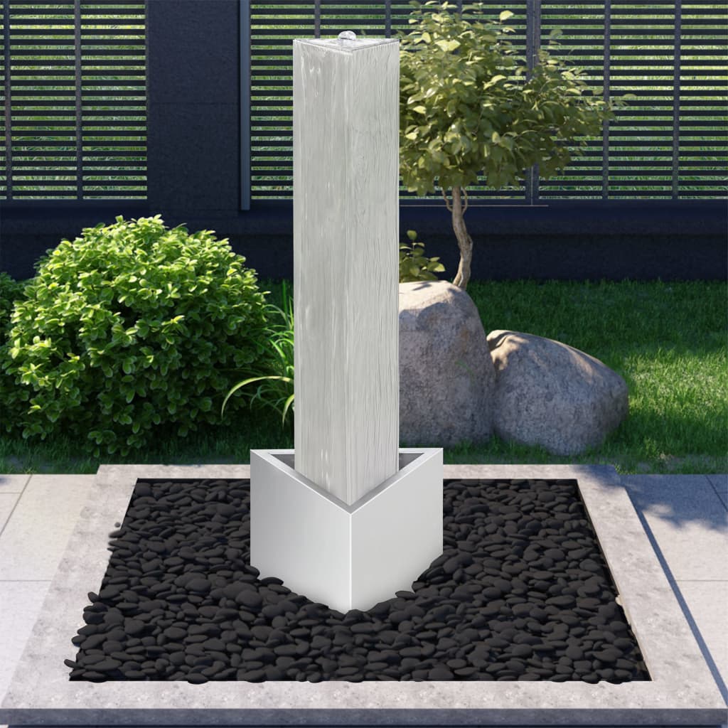 Tuinfontein – Sierfontein – Waterornament – Waterfontein – Cascadefontein – Roestvrij Staal 304 – Hoogte 110 cm
