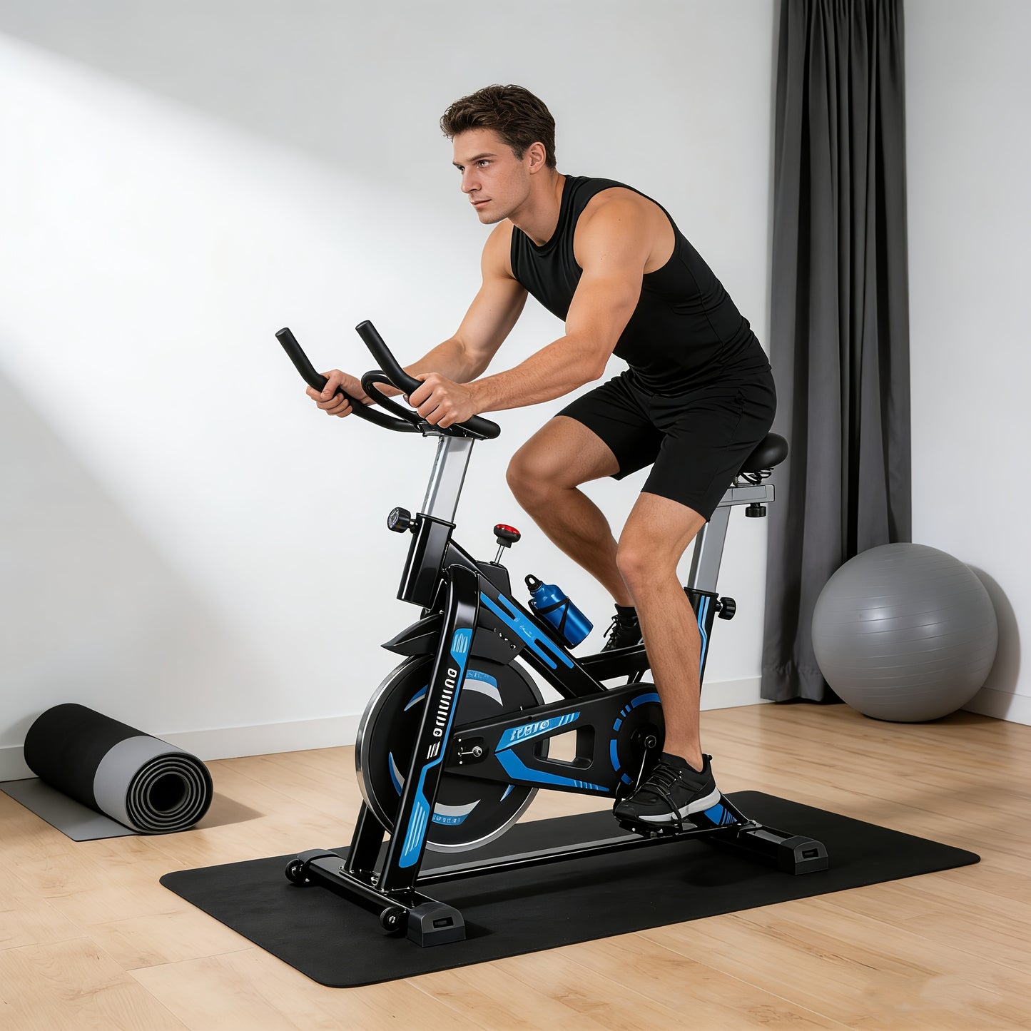 Indoor Cycling Bike – Hometrainer – Fitnessfiets – Exercise Bike – Stationary Bike – Compact Design – Stille Frictieweerstand