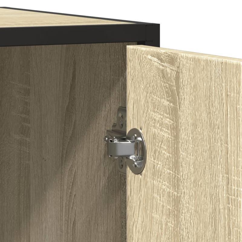 Sonoma Oak Sideboard 134X35X76 Cm Made of Chipboard, Removable And Sturdy.