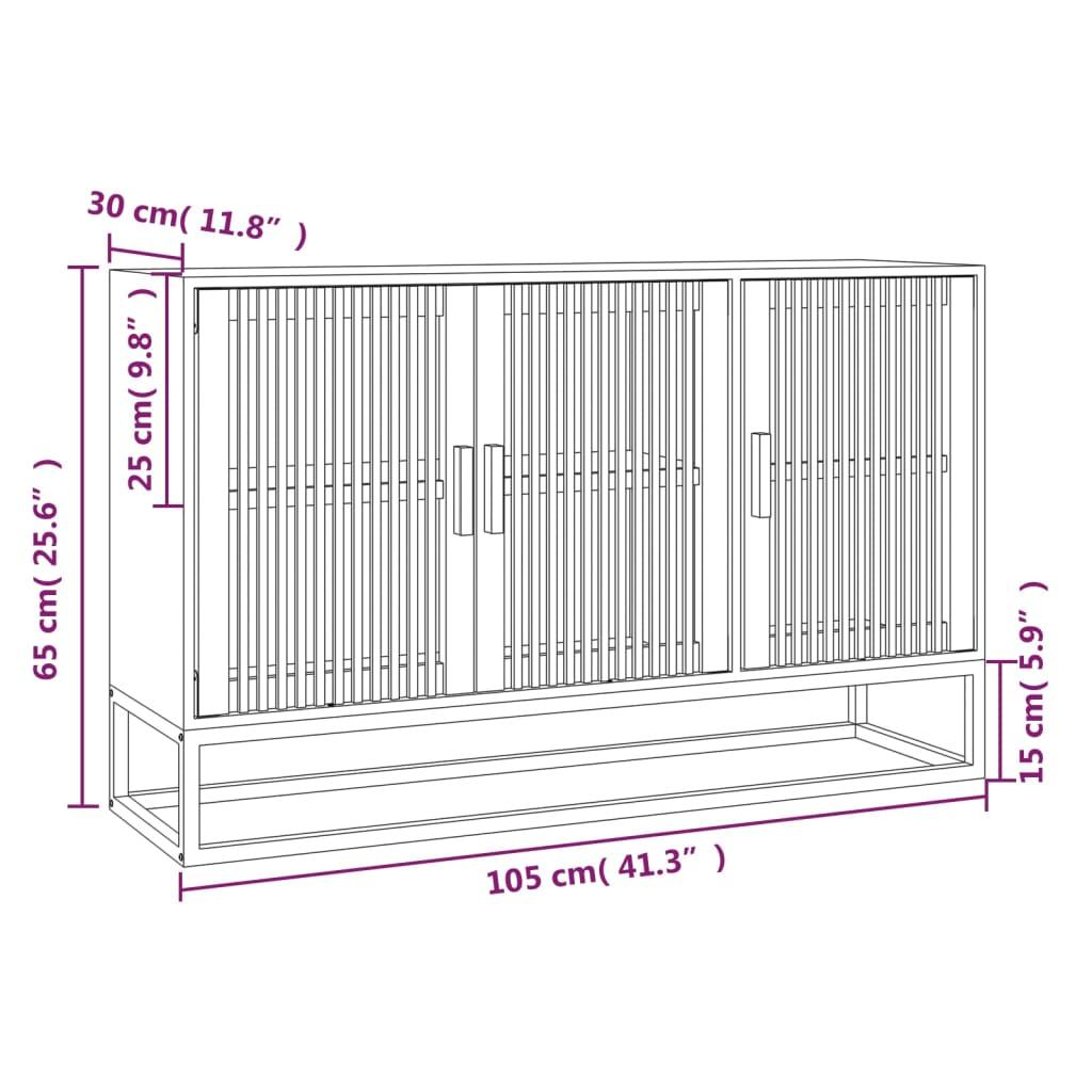 Dressoir – Opbergkast – Ladekast – Kast – Meubel – Zwart Hout – Compact Formaat 105x30x65 cm – Duurzaam & Praktisch Design