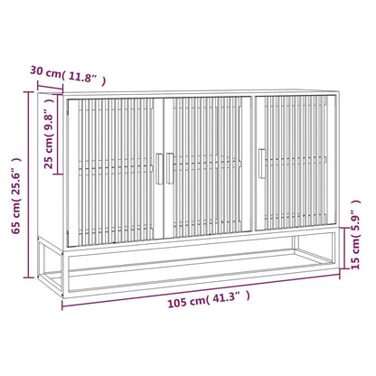 Dressoir – Opbergkast – Ladekast – Kast – Meubel – Zwart Hout – Compact Formaat 105x30x65 cm – Duurzaam & Praktisch Design