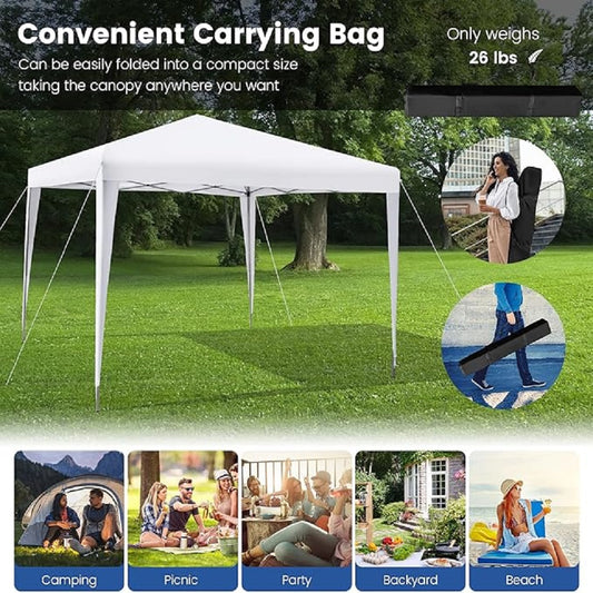 Pop-up Tent – Vouwtent – Buitenluifel – Partytent – Gazebo – Dubbele Halfluifels – Snel Op Te Zetten – Inclusief Draagtas Met Wieltjes