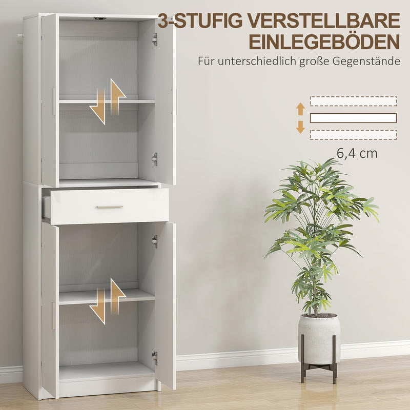 3-Laagse Keukenkast – Keukenkast Open – Buffetkast – Opbergkast Keuken – Keukenkast Zonder Deuren – Verstelbare Planken – Robuuste MDF & Spaanplaat