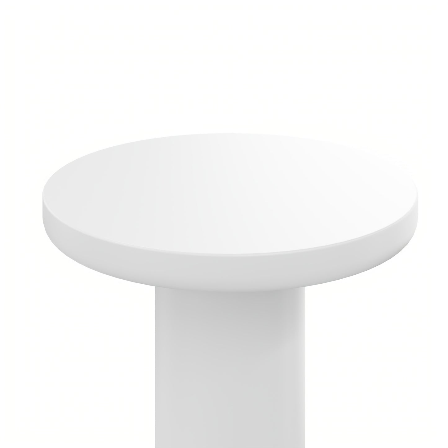 Salontafel – Bijzettafel – Woonkamertafel – Koffietafel – Ronde Tafel – 39,8 cm – Wit Metalen Frame – Minimalistisch Modern Design