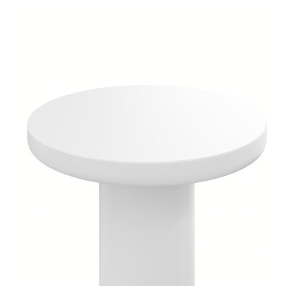 Salontafel – Bijzettafel – Woonkamertafel – Koffietafel – Ronde Tafel – 39,8 cm – Wit Metalen Frame – Minimalistisch Modern Design