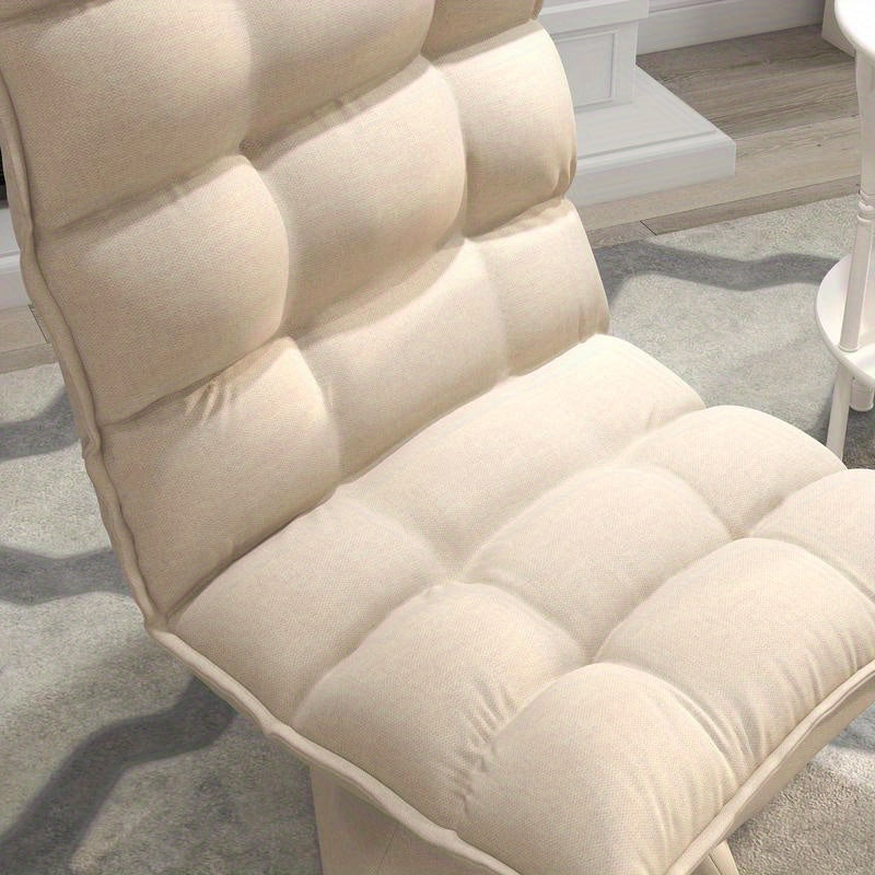 Relaxing reading chair, swivel, linen look, 62cm x 70cm x 95cm, beige, Cozy Armchair, Home Library Chair, Classic Design, Modern Classic, Quality Upholstery, Durable Construction, Reclining Chair, Lounge Chair, Small Space Li