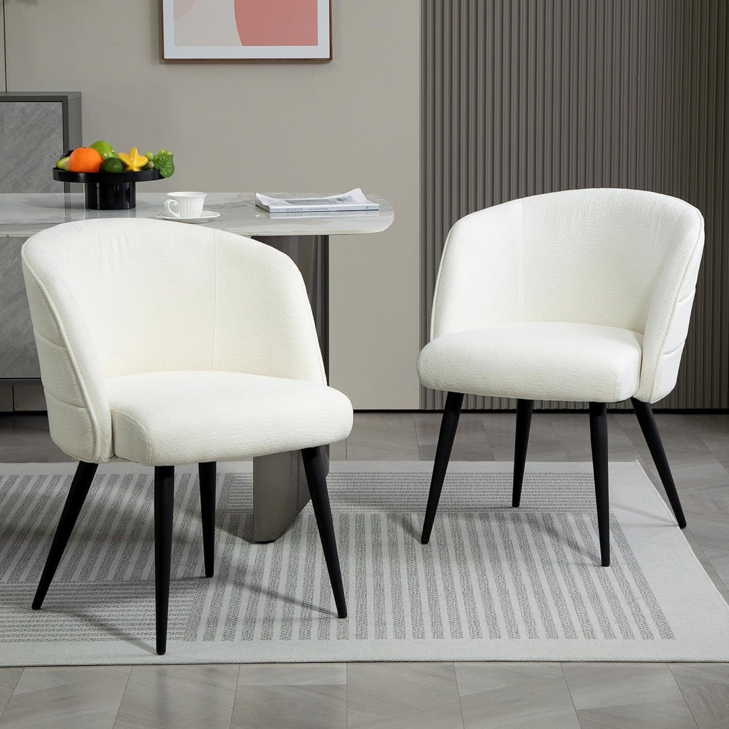 Bezoekersstoel – Vergaderstoel – Wachtkamerstoel – Eetkamerstoel – Stoelenset 2 stuks – Gestoffeerd Met Metalen Frame – Comfortabele Schuimvulling – Moderne Elegante Vormgeving