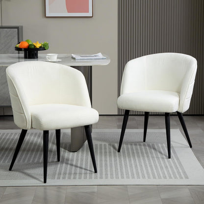 Bezoekersstoel – Vergaderstoel – Wachtkamerstoel – Eetkamerstoel – Stoelenset 2 stuks – Gestoffeerd Met Metalen Frame – Comfortabele Schuimvulling – Moderne Elegante Vormgeving