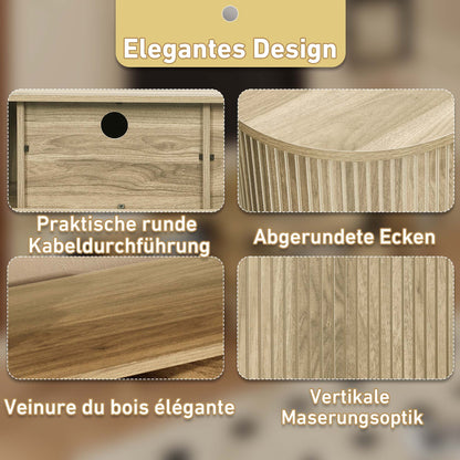 TV-Meubel – TV-Kast – TV-Standaard – Media-Meubel – TV-Dressoir – Rieten Schuifdeur – 175 CM Breed – Mdf Materialen