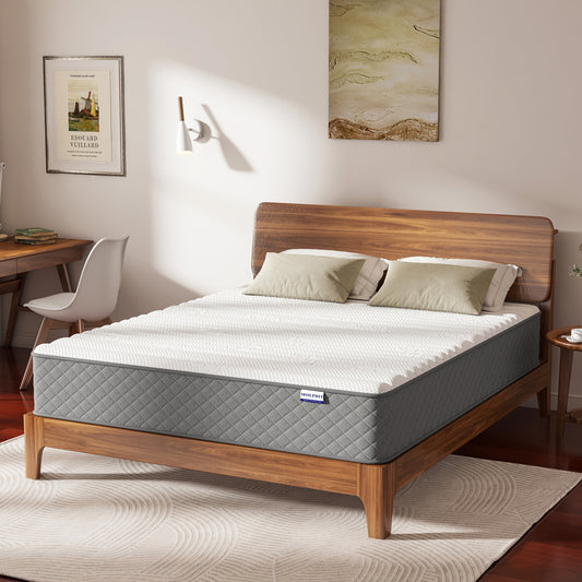 Hybride Matras – Pocketvering Matras – Traagschuim Matras – Innerspring Matras – Bedmatras – 90x200 cm – Stevige Ondersteuning H3-H4 – Drukverlichting Met Memory Foam
