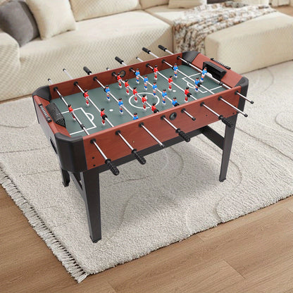Tafelvoetbaltafel – Voetbalspel – Mokkeltafel – Speeltafel – Oefentafel – Compact Formaat 120x60 cm – Stevig Houten Materiaal