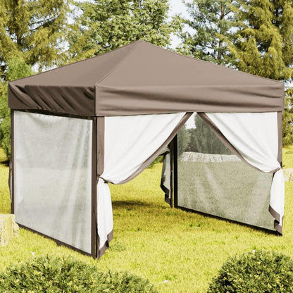 Tuinpaviljoen – Tuinkamer – Buitentent – Partytent – Overkapping – 3x3 Meter – Weerbestendig Stalen Frame – UV-werend Taupe Dak