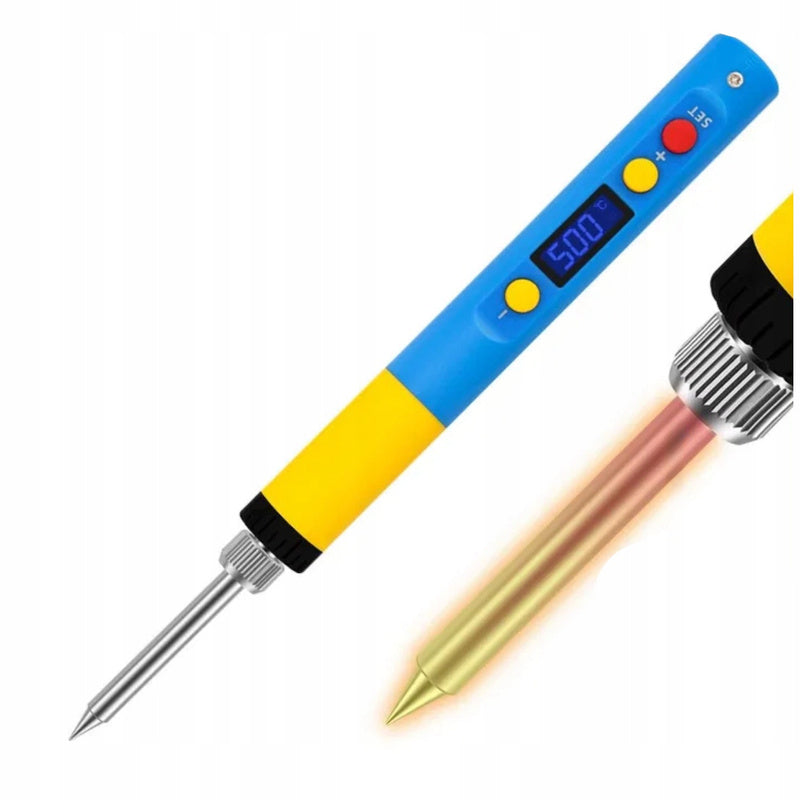 Soldeerbout – Soldering Iron – Soldeerpen – Elektrisch Soldeergereedschap – Elektronica Soldeerbout – 65W Vermogen – Instelbare LCD Temperatuur tot 500°C