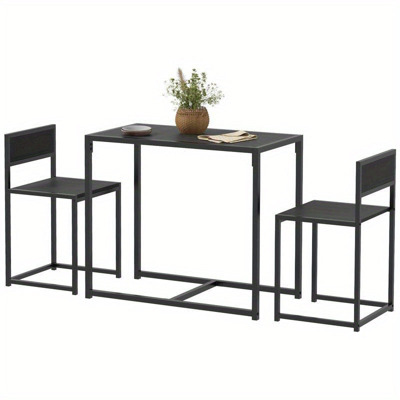 Bartafelset – Bartafel – Barkrukken – Barstoelen – Barmeubel – Variant 835-136V80BK – Compact 90x47x76 cm – Duurzaam Metaal-Hout Design