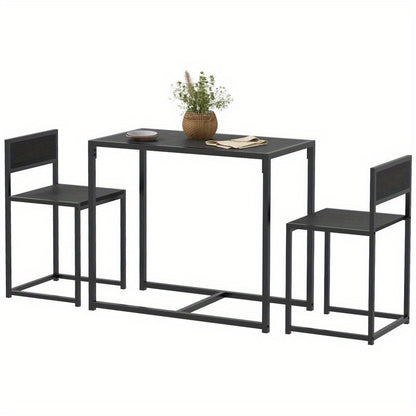 Bartafelset – Bartafel – Barkrukken – Barstoelen – Barmeubel – Variant 835-136V80BK – Compact 90x47x76 cm – Duurzaam Metaal-Hout Design