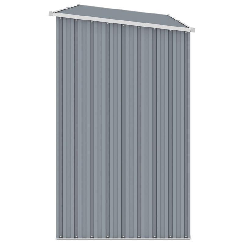 Tuinhuisje – Tuinschuur – Berging – Gereedschapsschuur – Opbergschuur – Verzinkt Staal – 245x98x159 cm – Houtlook Grijsbruine Kleur