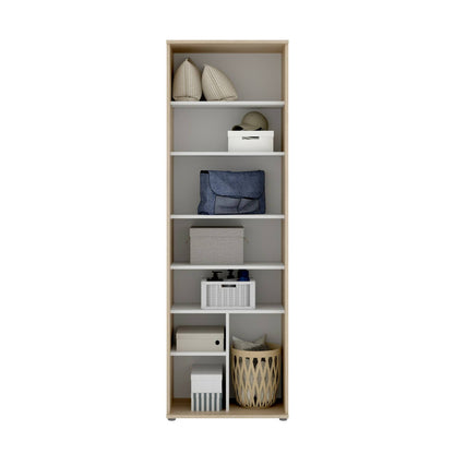 Kast – Opbergkast – Schoenenkast – Garderobekast – Dressoir – Multifunctioneel – 7 Verstelbare Planken – Melamine Spaanplaat Wit – 61x35x190 cm