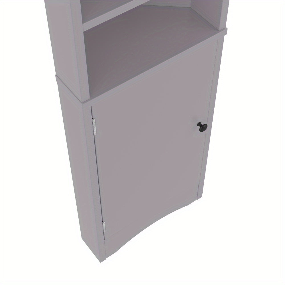 badkamerkast – hoekbadkamerkast – wastafelonderkast – kolomkast – opbergkast – ruimtebesparend ontwerp – vochtbestendig MDF – verstelbare planken – grijs-wit – 36,5x24,5x170 cm