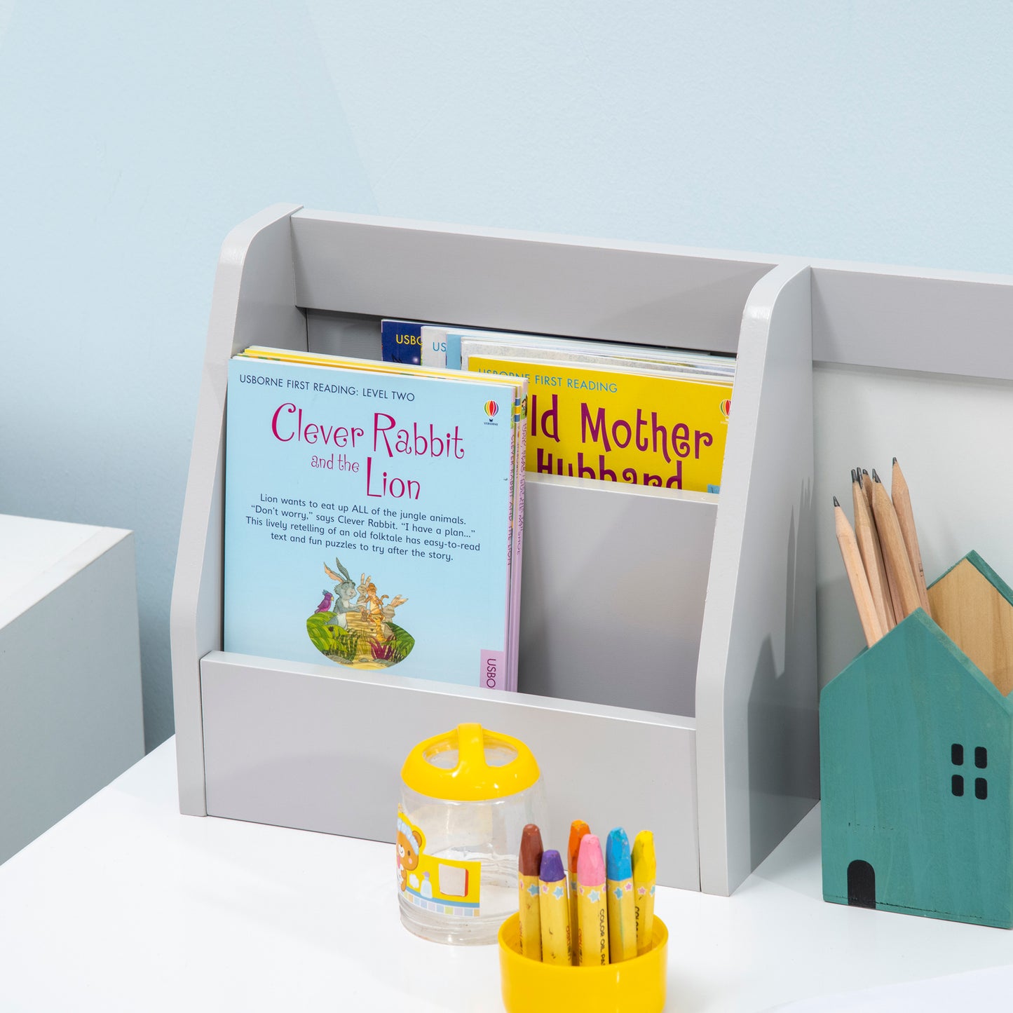 Kindertafel – Kinderbureau – Speeltafel – Kinderstoel – Grijs – Inclusief Whiteboard – Afmetingen 90x45x85 cm
