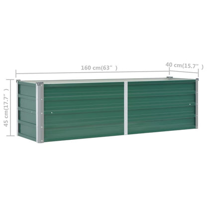 Verhoogde Tuinbak – Bloembak – Plantbak – Tuinborder – Kweekbak – Verzinkt Staal – 160x40x45 cm – Duurzaam Buiten Gebruik – Geschikt Voor Kruiden En Bloemen