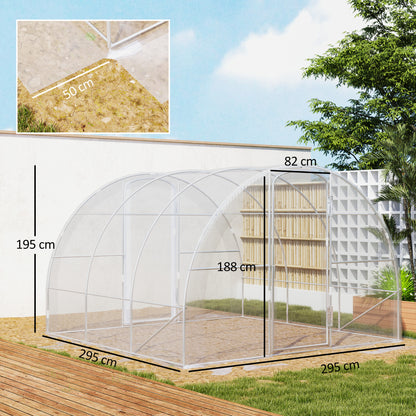 Kas – Kweekkas – Tuinkas – Broeikas – Plantenkas – Grote Afmeting 3x3 m – UV-bestendig PE 150 g/m²