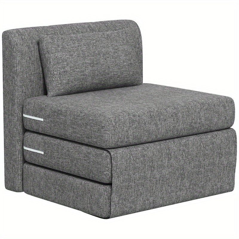 Opvouwbare Slaapstoel – Slaapzetel – Relaxstoel – Slaapfauteuil – Multifunctionele Stoel – 3-Posities Verstelbaar – Stevig Metalen Frame – Grijze Stoffering – Ruimtebesparend Design – Eenvoudige Montage