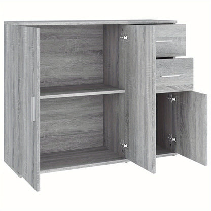 Sideboard Grey Sonoma 91x29.5x75 cm Engineered Wood Side Cabinet Organizer Storage Cabinet Storage Box for Bedroom, Living Room, Bathroom, Home Furniture