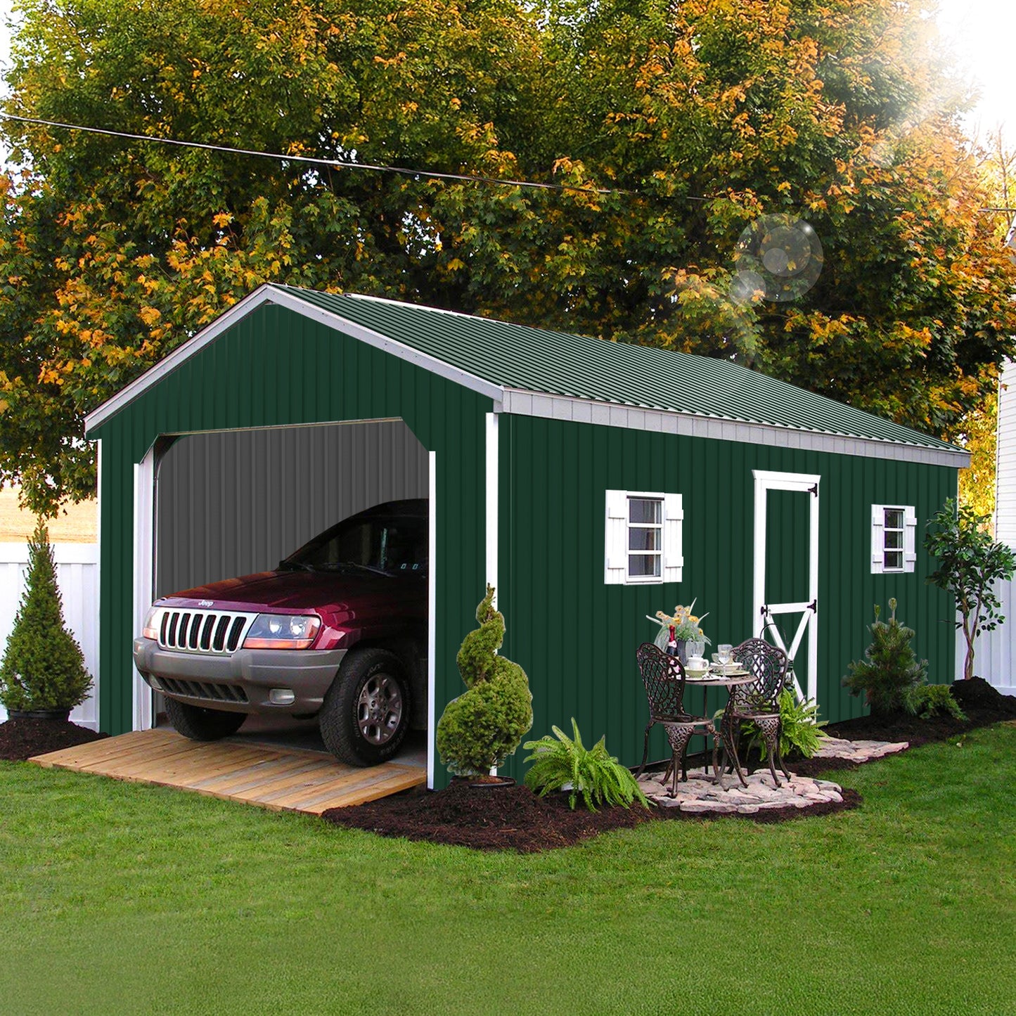 Dakplaten – Dakpanelen – Dakbedekking – Golfplaten – Trapeziumplaten – Gegalvaniseerd Staal – 129x46 cm – 24 Stuks – Weerbestendig – Roestvrij – Groen – 7 m²