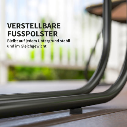 Tuinmeubelset Polyrattan – Loungeset Buiten – Tuinset Balkon – Outdoor Meubelset – Loveseat Fauteuils – Weerbestendig PE-Rattan – Verstelbare Poten Donkergrijs