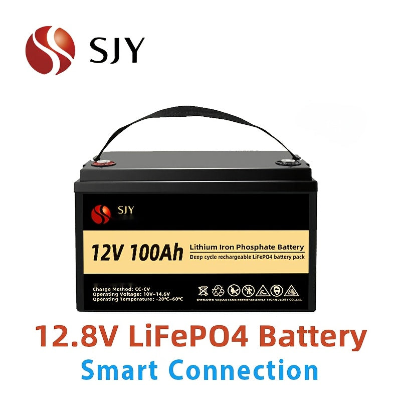 12V 100Ah LiFePO4 batterij – Lithium Accu – Solar Accu – Bootaccu – Camperaccu – 100A BMS Smart Connection – Langdurige Capaciteit en Duurzame Prestaties