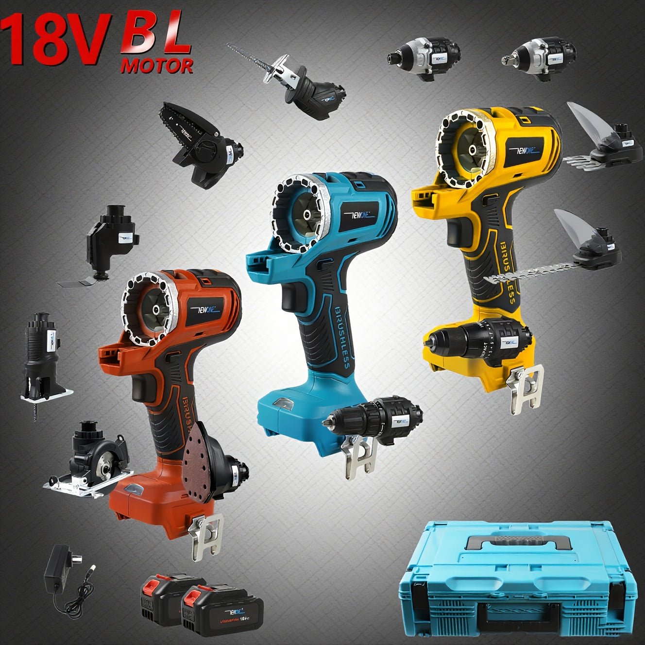 Multitool – Multigereedschap – Oscillerende Tool – Accu Gereedschap – Zakmes – 18V Brushless Motor – 12-in-1 Opzetstukken