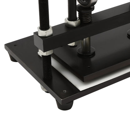 Leren Snijmachine – Handmatige Stansmachine – Embossing Machine – Press Cutter – Faux Leather Cutter – Zwart – Verstelbare Druk – Stabiele Constructie