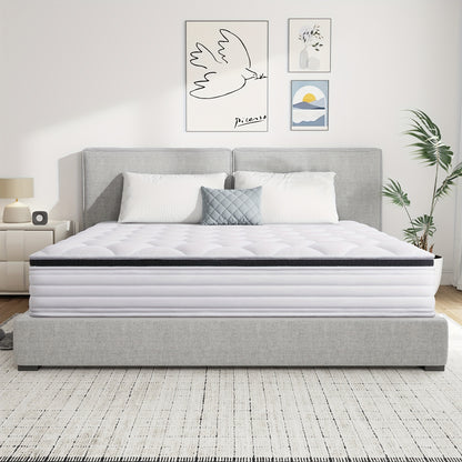 20cm/22cm Memory Foam Hybrid Mattress, 7-Zone Support & Pocket Springs For Cool-Sleep Comfort, Mattress 90x200cc, 120x200cm, 140x200cm, 160x200cm, Mattress In A Box