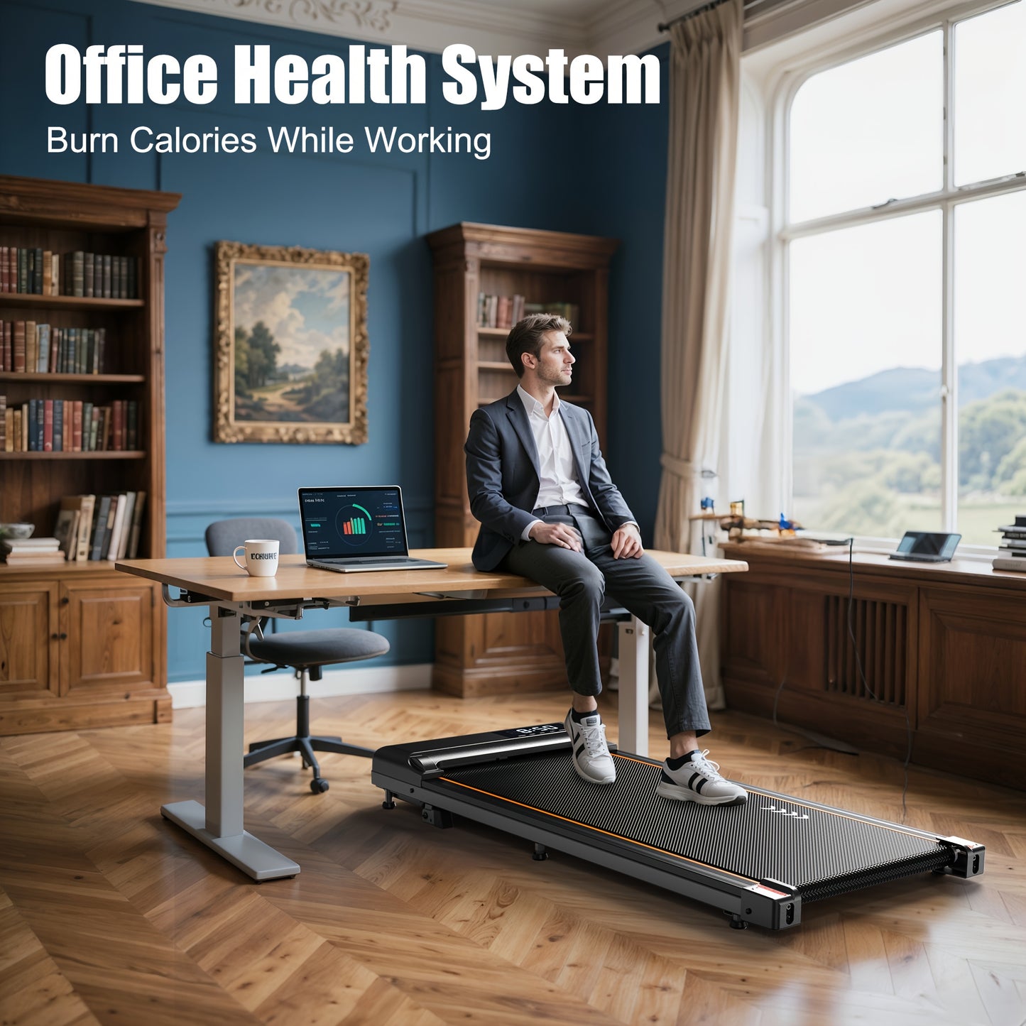 Treadmill – Loopband – Wandelpad – Treadmill Desk – Vouwbare Loopband – 7% Hellingshoek – 2,25 HP Motor – Stil Geluidsgedrag