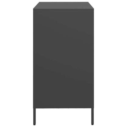 Sideboard 68x39x73.5cm cold-rolled steel black Practical and removable