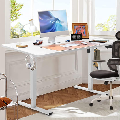 Bureau Verstelbaar – Zit Sta Bureau – Hoekbureau – Computerbureau – Werktafel – 120x60 cm – Stabiel Metalen Frame – In Hoogte Verstelbaar