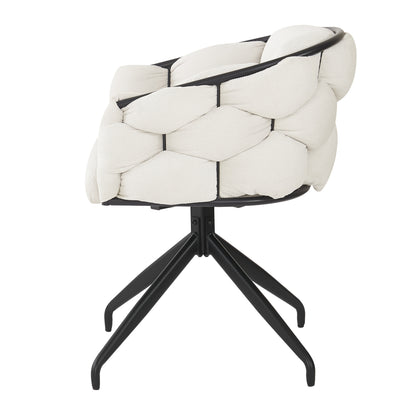 Luxury Velvet Chair (set Of 2), Swivel Chair, 360° Swivel, Living Room Chair, Dining Room Chair, Makeup Chair, Modern Stylish Chair, Dining Room Chair with Backrest, Ergonomic Chair, Bubble Chair, Beige, Furniture for Home,