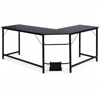 L-Shape Bureau – Hoekbureau – Gaming Bureau – PC Bureau – Kantoor Hoekbureau – Met CPU Stand – 168 x 125 x 74 cm – Zwart