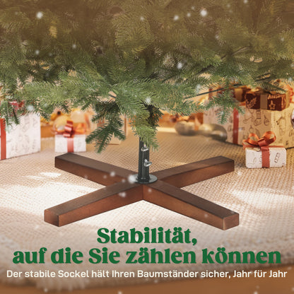 Kunstkerstboom – Nepboom – Kerstboom Kunststof – Vouwbare Kerstboom – Groene Kunstkerstboom – Realistische Uiterlijk – Houten Voet