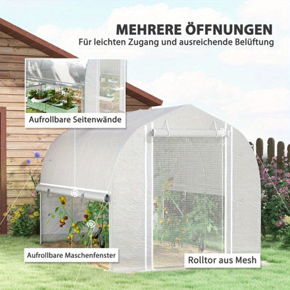 Kas – Tuinkas – Groentetent – Serre – Plantentent – UV-bestendig – 3x2x2m Galvaniseerd Staal Frame