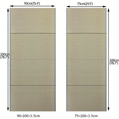 Tatami Mat – Opvouwbare Mat – Futon Mat – Yogamat – Crawling Mat – 200x75x3,5 cm – Natuurlijk Gras – Vochtregulerend & Antislip