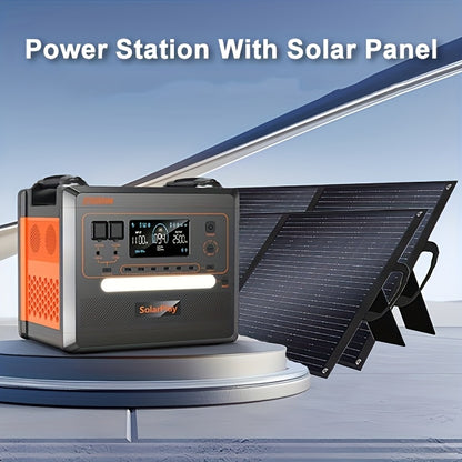 Zonne-energie Station – Zonnepaneel Generator – Mobiele Powerbank – Off-Grid Energiebron – Draagbare Zonnestroom – 2500W Vermogen – 2304Wh Batterijcapaciteit