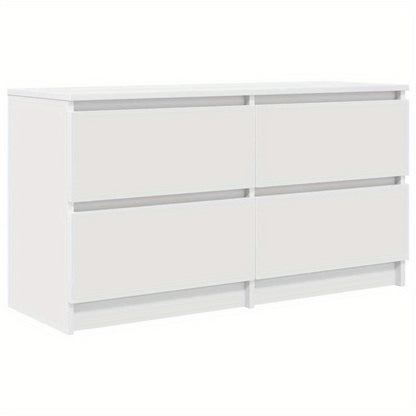 TV meubel – TV kast – Media meubel – Entertainment meubel – Wit tv meubel – Compact 100x35x54 cm – MDF en hardhout