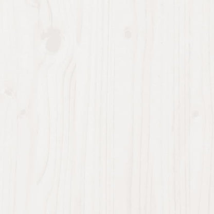 Massief Houten Bed – Houten Bedframe – Eenpersoonsbed – Slaapbed – Praktisch Bed – Wit 90x200 cm – Stevig & Verwijderbaar Hoofdbord
