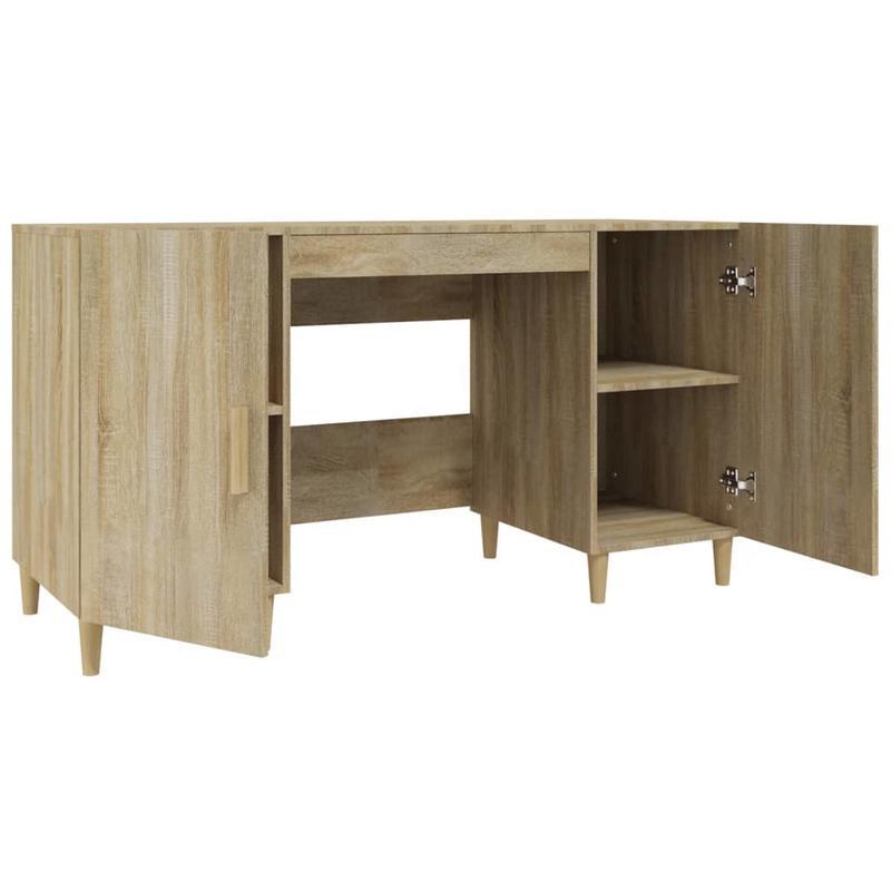 Bureau – Schrijftafel – Computertafel – Werkplek – Thuiswerkplek – Modern Minimalistisch – 140x50x75 cm – Sonoma Eiken Houtlook