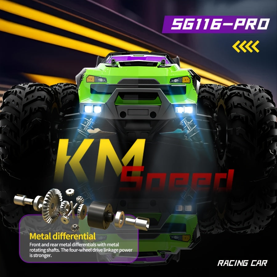RC Auto – Bestuurbare Auto – Radiografische Auto – Stuntauto – Offroad RC Truck – 1:16 Schaal – Carbon Borstelmotor – 40 km/u Snelheid