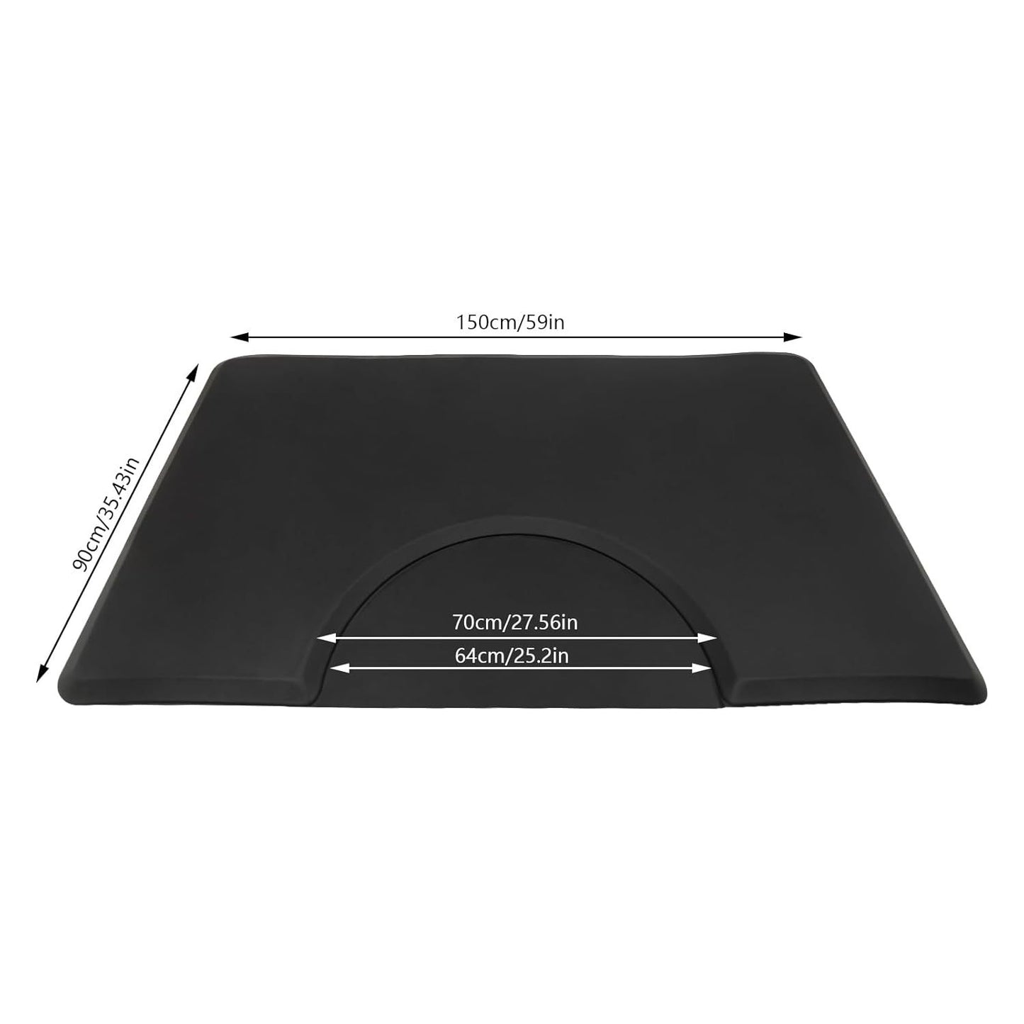 Anti-vermoeidheidsmat – Salonmat – Werkplaatsmat – Ergonomische vloermat – Kappersmat – 1,5 x 0,9 m – Duurzaam PU en PVC rubber
