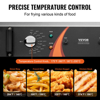 Elektrische Friteuse – Frituurpan – Snackmaker – Frituurketel – Friteuse 29 Liter – Grote Capaciteit – Snelle Opwarming – Roestvrij Staal