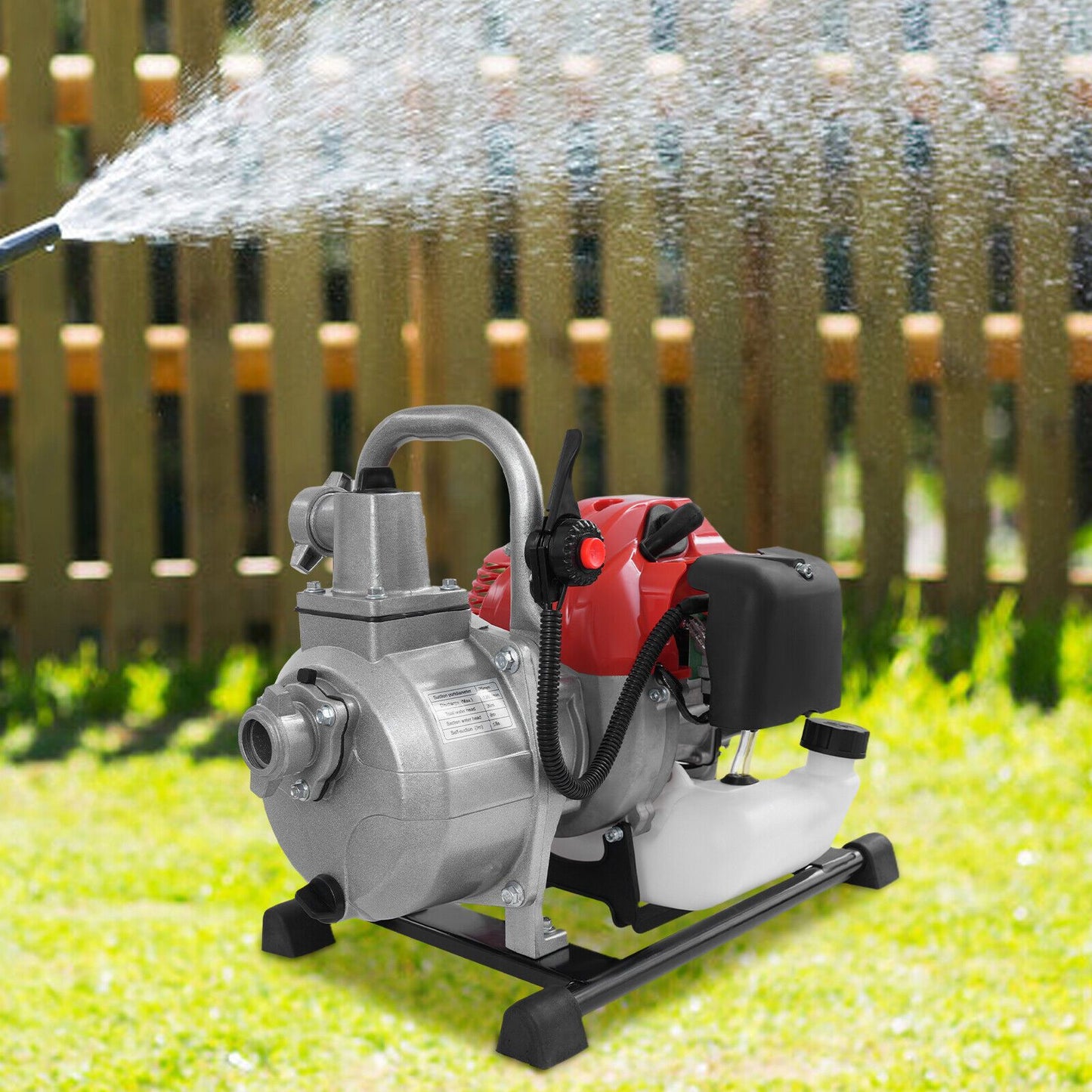 Waterpomp – Dompelpomp – Tuinpomp – Vuilwaterpomp – Besproeiingspomp – 43CC Benzine – Max 30M Opvoerhoogte – Lichtgewicht & Compact