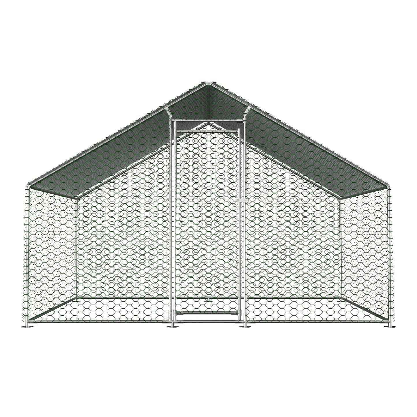 Kippenren – Hokken – Kooien – Buitenruimte – Ren Voor Dieren – 3x2x2 m – Waterdichte PE Stof – Stabiel Metaalframe Met Veiligheidsluiting